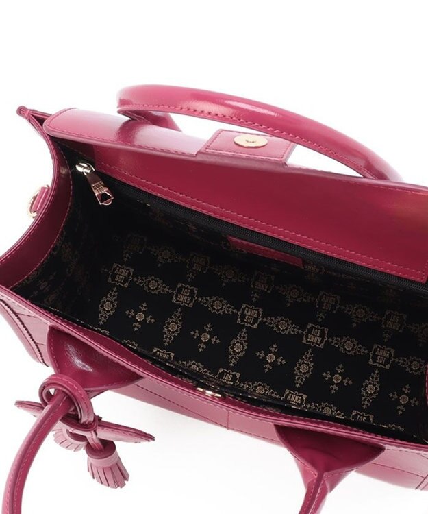 ANNA SUI ポワロ 2wayトートバッグ ワイン