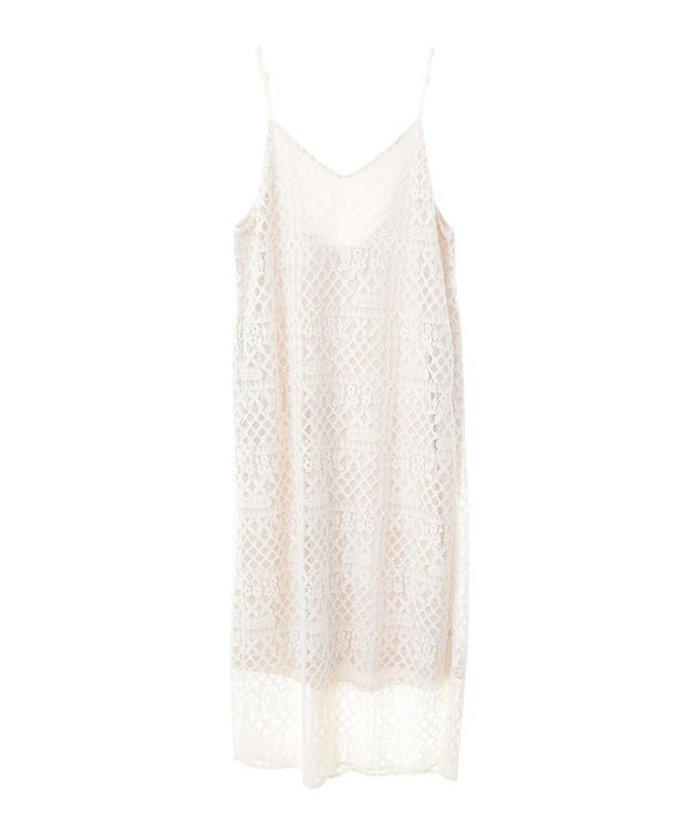 AMERICAN HOLIC レースキャミロングワンピース Ivory