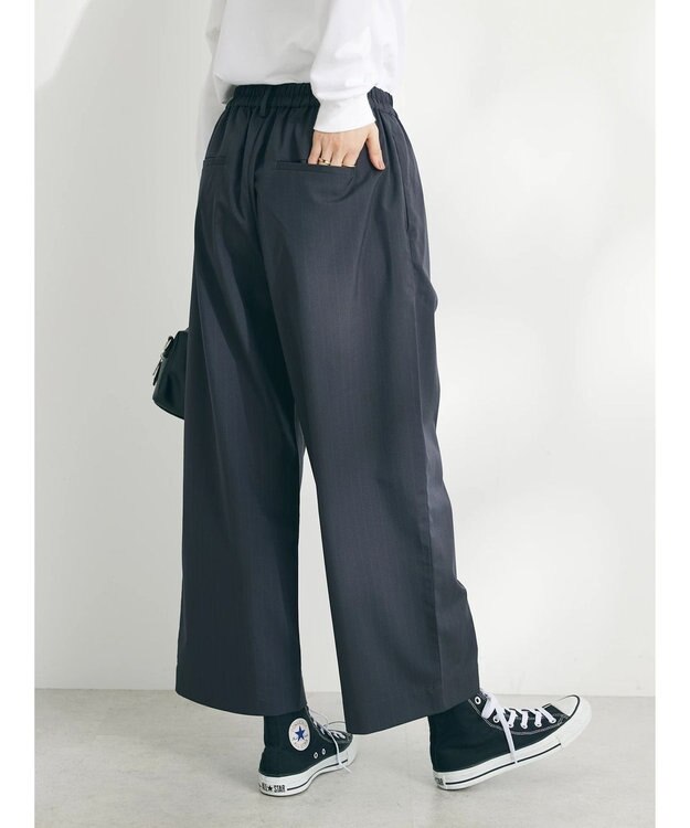 CRAFT STANDARD BOUTIQUE イージーケアピンストライプテーパードパンツ Stripe Gray