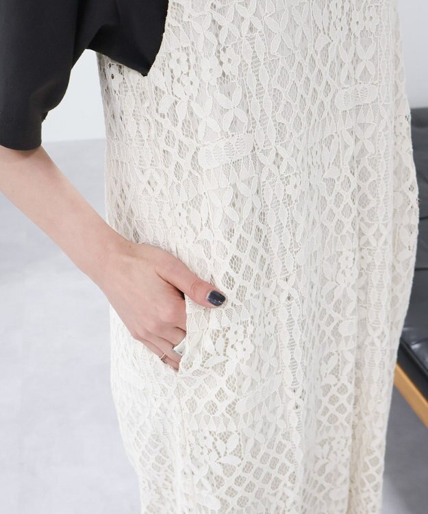 AMERICAN HOLIC レースキャミロングワンピース Ivory