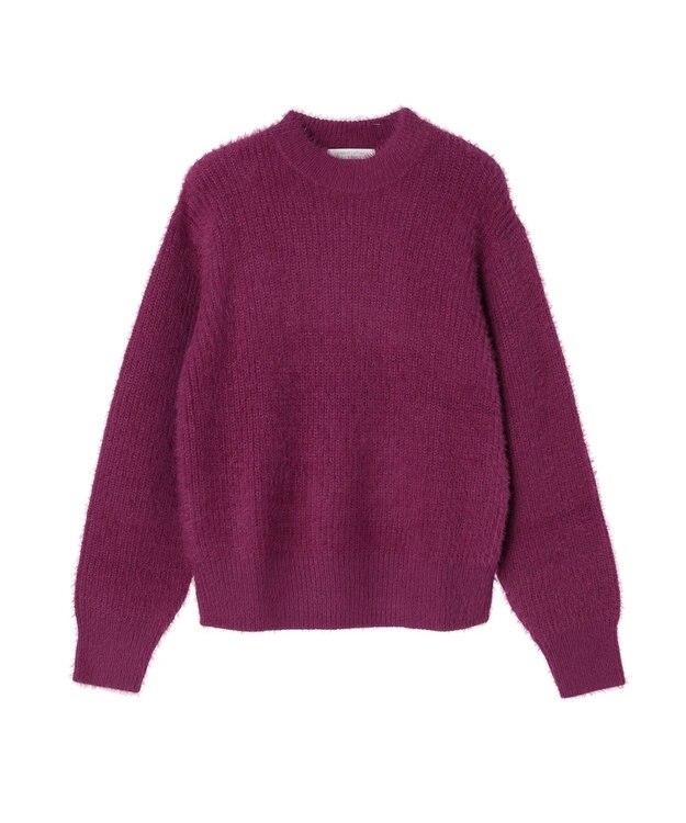 Green Parks フェザーモックネックニットプルオーバー Pink