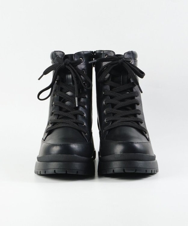 BONTRE 【MIONOTIS/ミオノティス】レースアップタンクソールショートブーツ/41012 ブラック