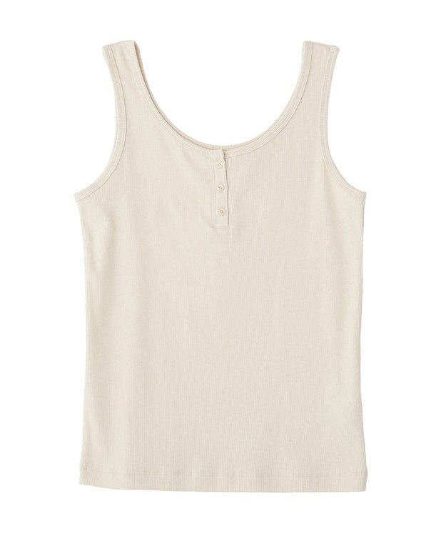 Green Parks ヘンリーネックタンクトップ Beige