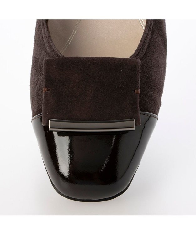 Riz raffinee <Riz raffinee>【3E】ローヒールスクエアパンプス ダークブラウン