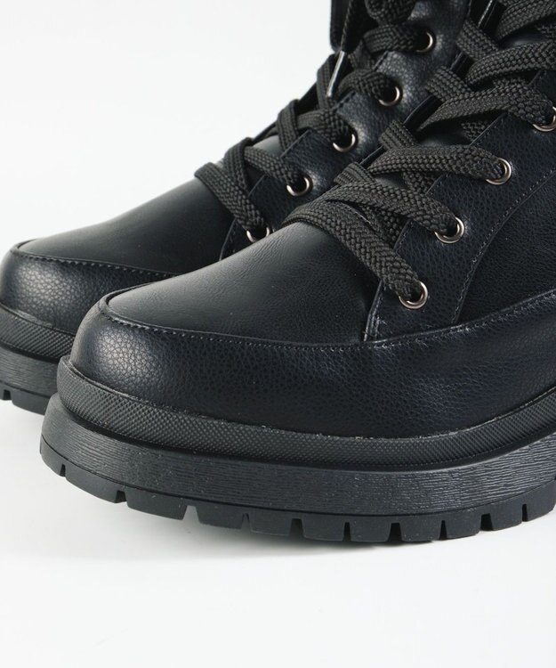 BONTRE 【MIONOTIS/ミオノティス】レースアップタンクソールショートブーツ/41012 ブラック