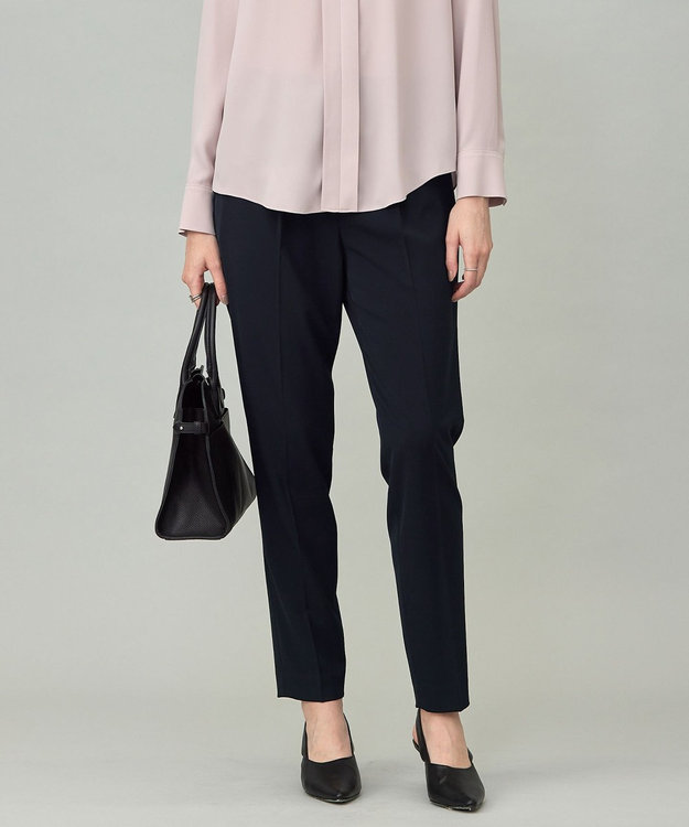 ICB 【UVカット・防シワ・速乾・洗える】Fiedテーパードパンツ ネイビー系