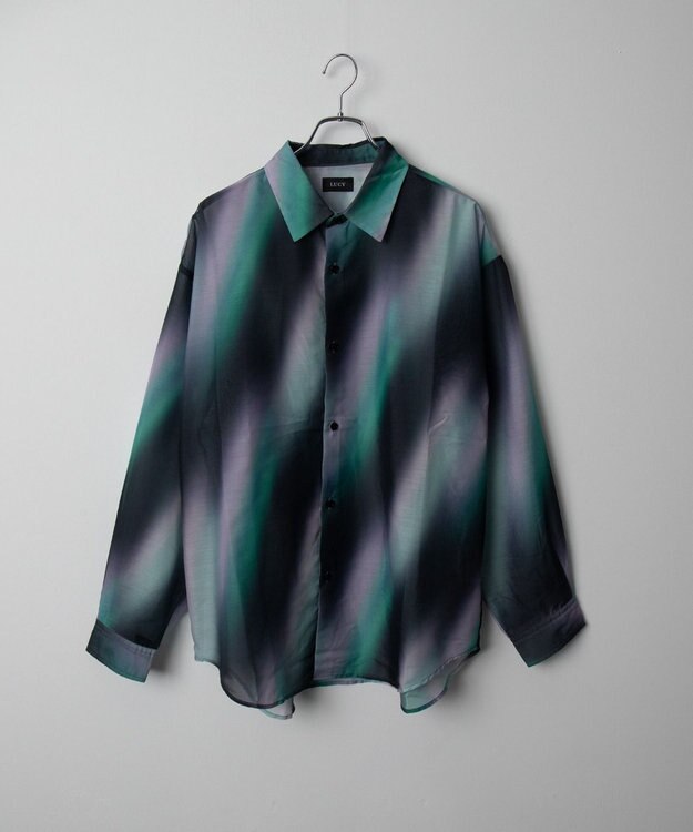 WEGO シアーパターンBIGシャツ（LS） 柄3