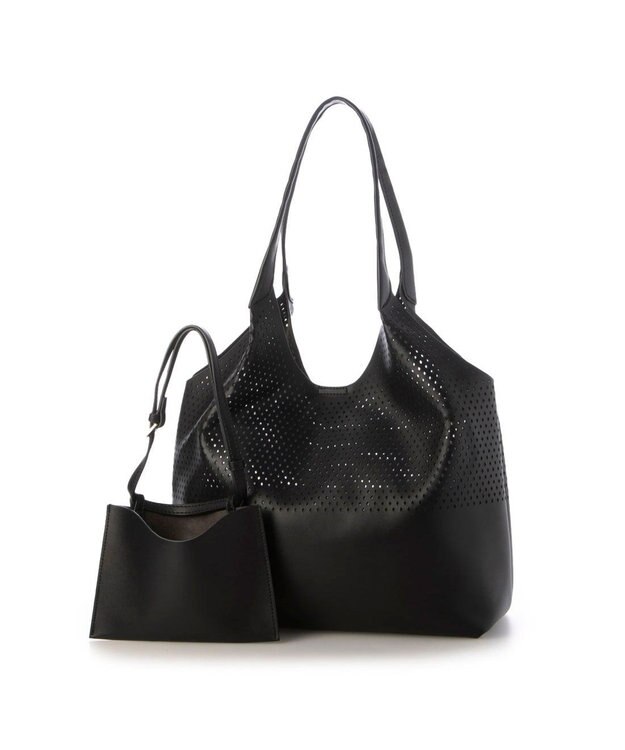 UNBILLION カシュカシュ cachecache / パンチングソフトトート ブラック