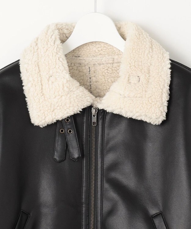 Feroux 【古畑星夏さん着用】ボアフライト ジャケット ブラック系