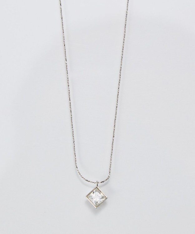 Phoebe 【金属アレルギー対応】グリマースクエアビジューネックレス/ニッケルフリー シルバー シルバー