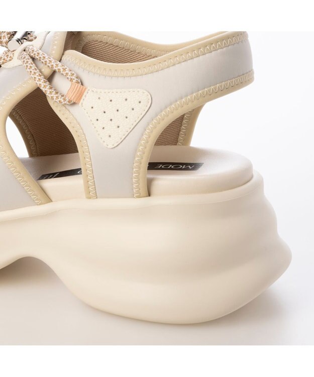 MODE ET JACOMO <MODE ET JACOMO>ボリュームソールスポーツサンダル アイボリー