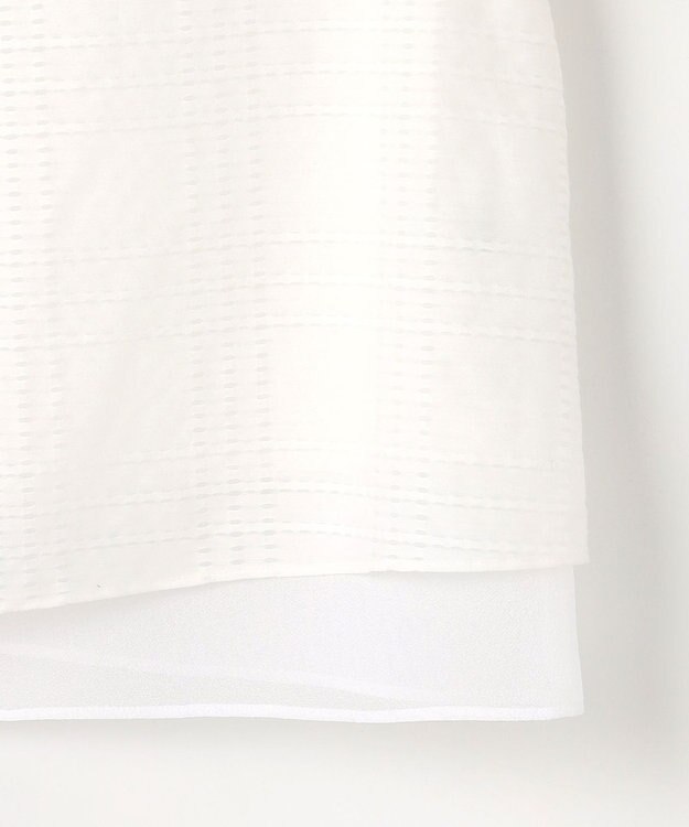 J.PRESS LADIES レーシーチェック クルーネック カットソー ホワイトチェック系3