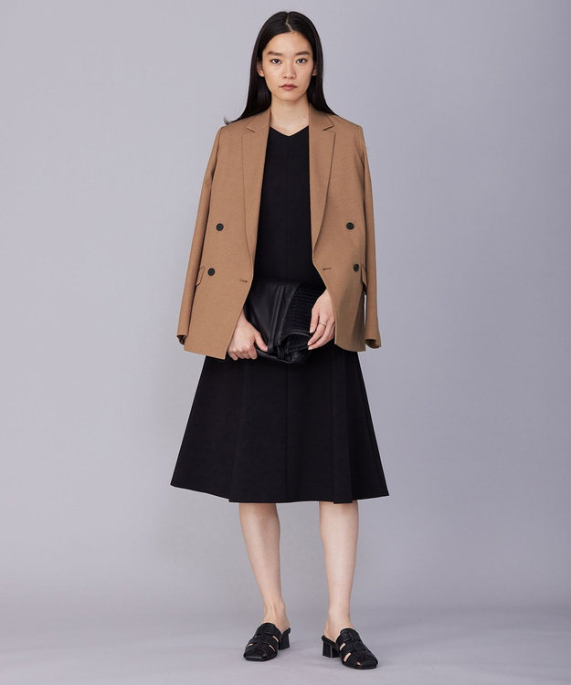 ICB 【セットアップ対応・洗える】 LooseWeave ダブルブレストジャケット レディッシュブラウン系