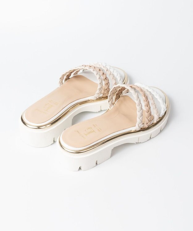 BONTRE 【LucaGrossi/ルカグロッシ】編み込みベルトサンダル ホワイト