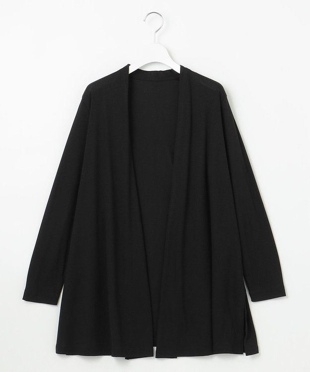 自由区 【好評につき新色追加・接触冷感・UVカット・洗える・XSサイズあり】ハンディカーディガン ロング丈 ブラック系