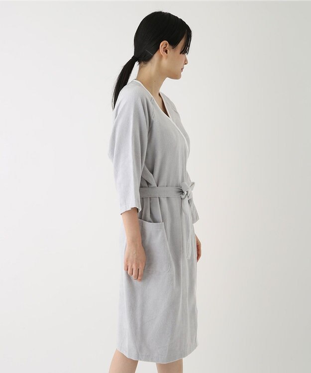 UCHINO エアリータッチ ラグランレディスローブ ライトグレー