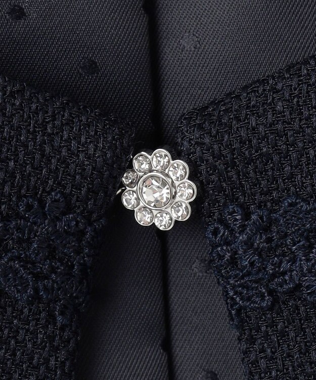 ANY KIDS 裾スカラップノーカラージャケット ネイビー