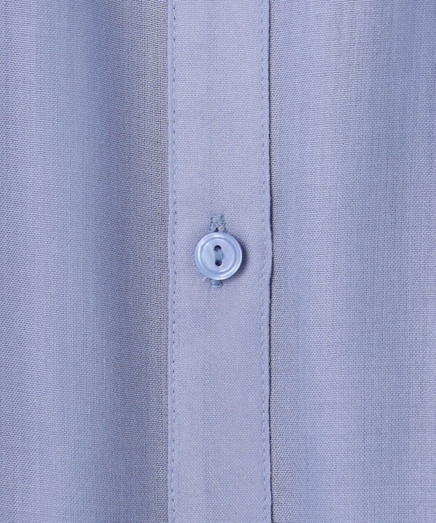 ANY SIS 【洗える】リネンライクシアーローン ブラウス ライトブルー