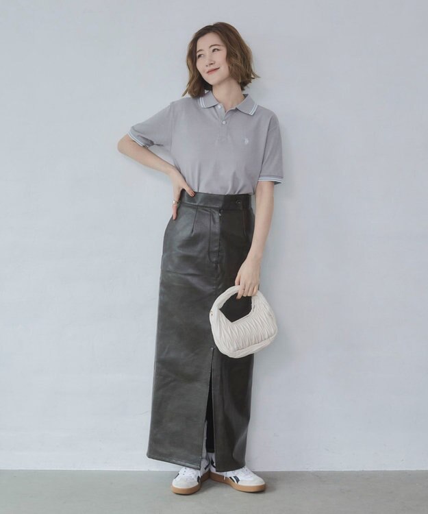 WEGO 【26年春夏新カラー登場/ユニセックス着用ITEM/SMLサイズ展開】U.S. POLO ASSN.別注ラインポロシャツ グレーその他