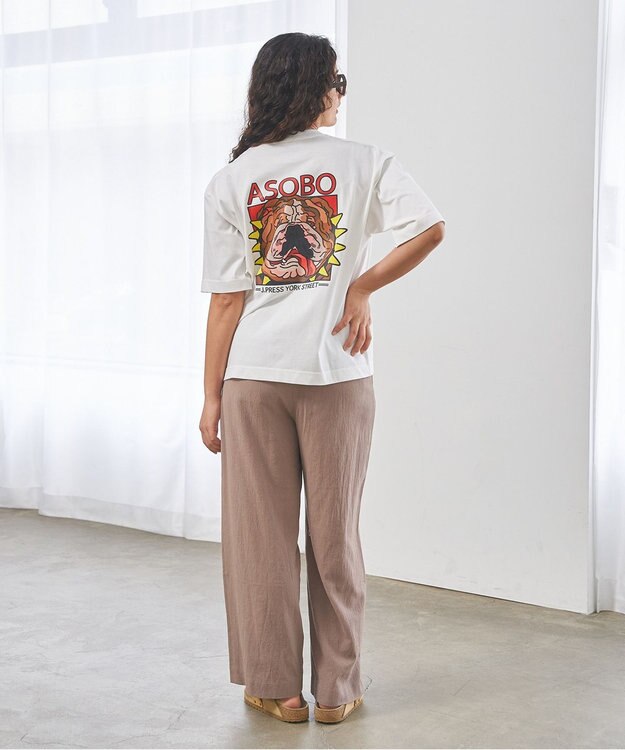 J.PRESS YORK STREET 【UNISEX】【NAO YOSHIHARAコラボ】MAIKO グラフィック Tシャツ ホワイト系