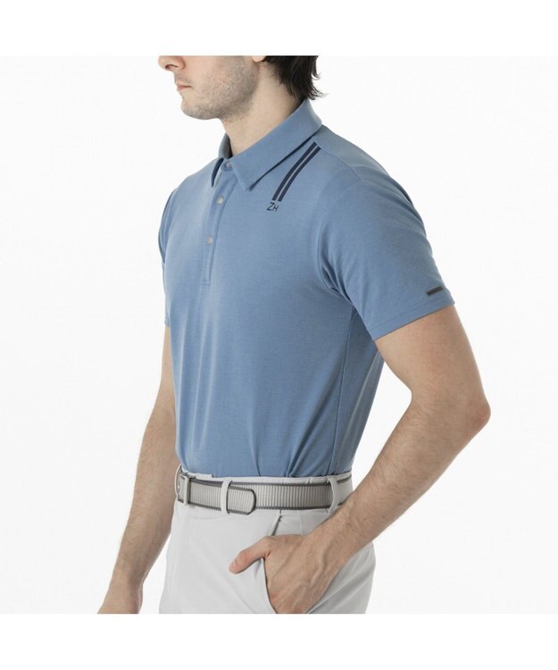 ZERO HALLIBURTON 【吸水速乾・UVケア】 ダブルリブ着心地ポロシャツZHG-M5S7c 82954 ライトブルー