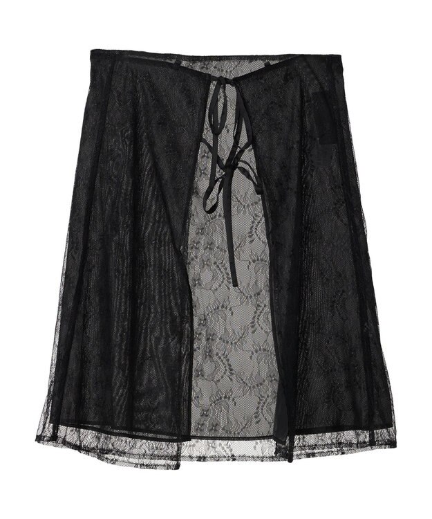 Green Parks ２ｗａｙ　巻きスカート（レース） Black