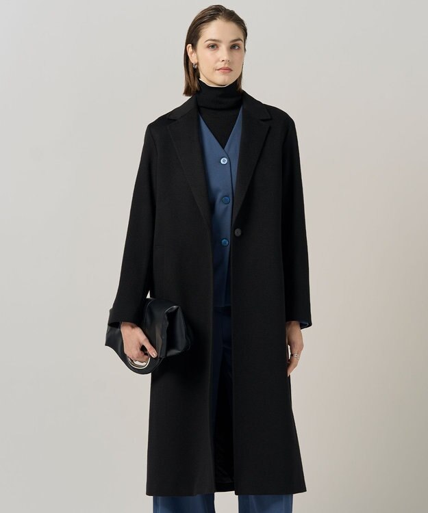 ICB ピュアカシミヤ チェスターコート ブラック系