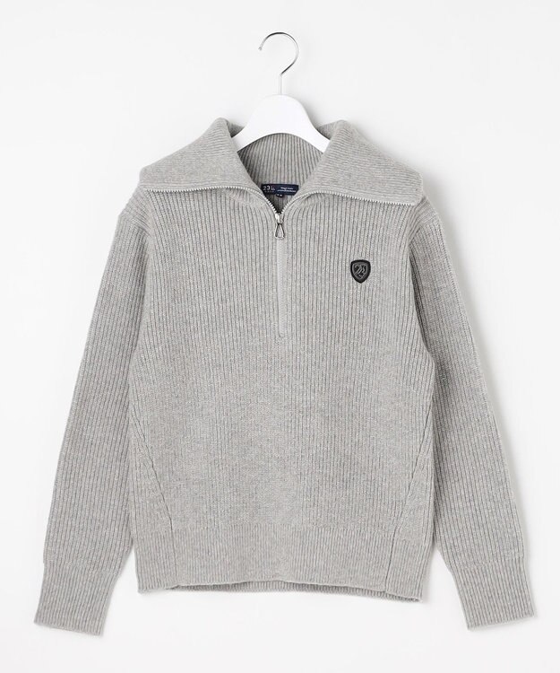 23区GOLF 【WOMEN】ウイングカラーニット ライトグレー系