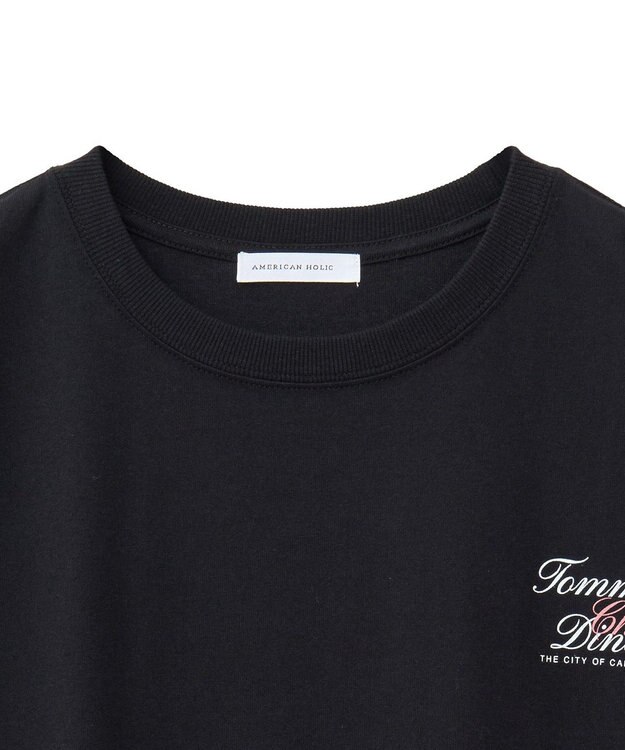 AMERICAN HOLIC バックロゴプリントTシャツ Black