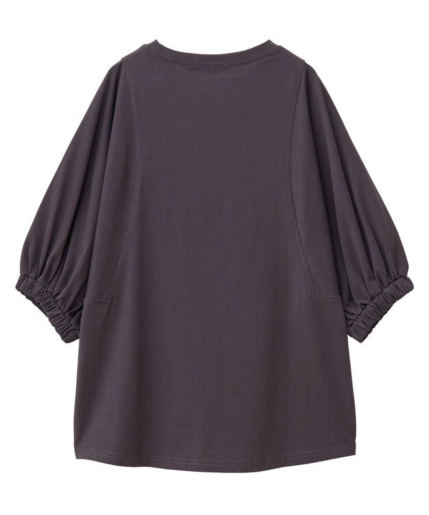 CRAFT STANDARD BOUTIQUE 接触冷感/UVカット スクエアボリュームスリーブプルオーバー Brown