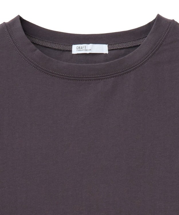 CRAFT STANDARD BOUTIQUE 接触冷感/UVカット スクエアボリュームスリーブプルオーバー Brown