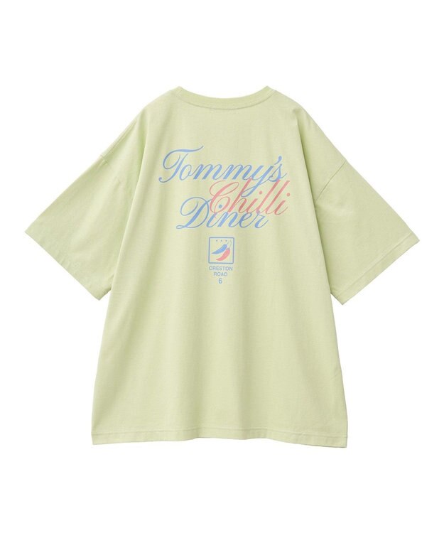 AMERICAN HOLIC バックロゴプリントTシャツ Lime Green