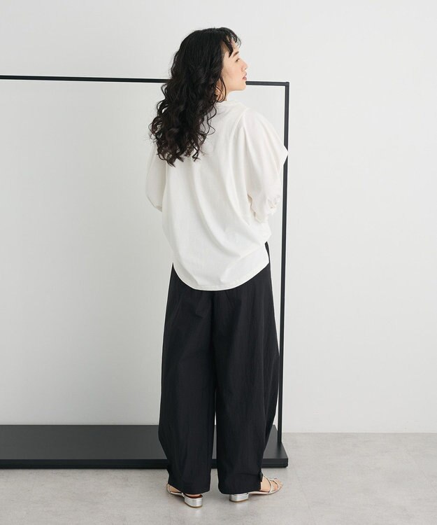 CRAFT STANDARD BOUTIQUE 接触冷感/UVカット スクエアボリュームスリーブプルオーバー White