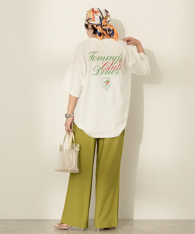 AMERICAN HOLIC バックロゴプリントTシャツ Off White