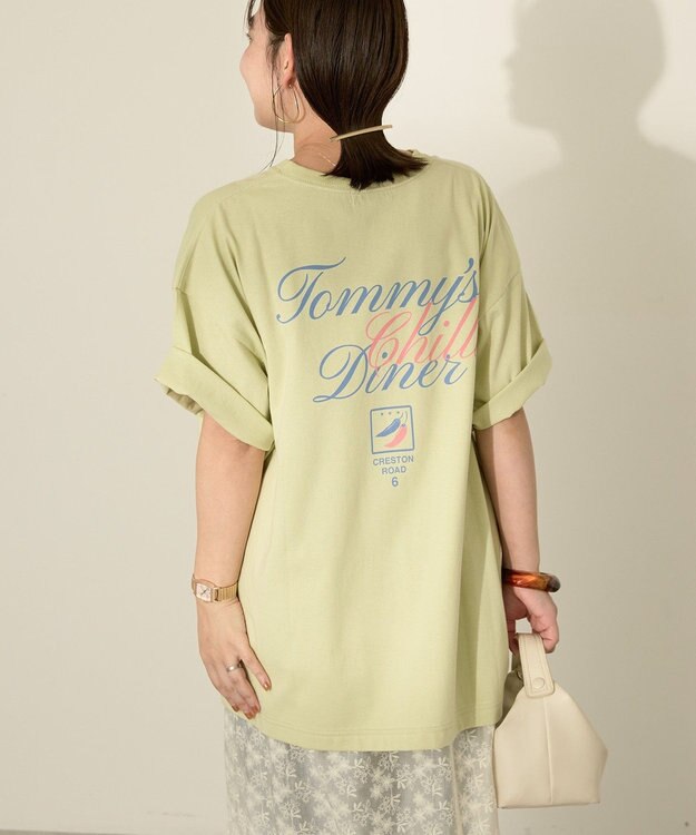 AMERICAN HOLIC バックロゴプリントTシャツ Lime Green