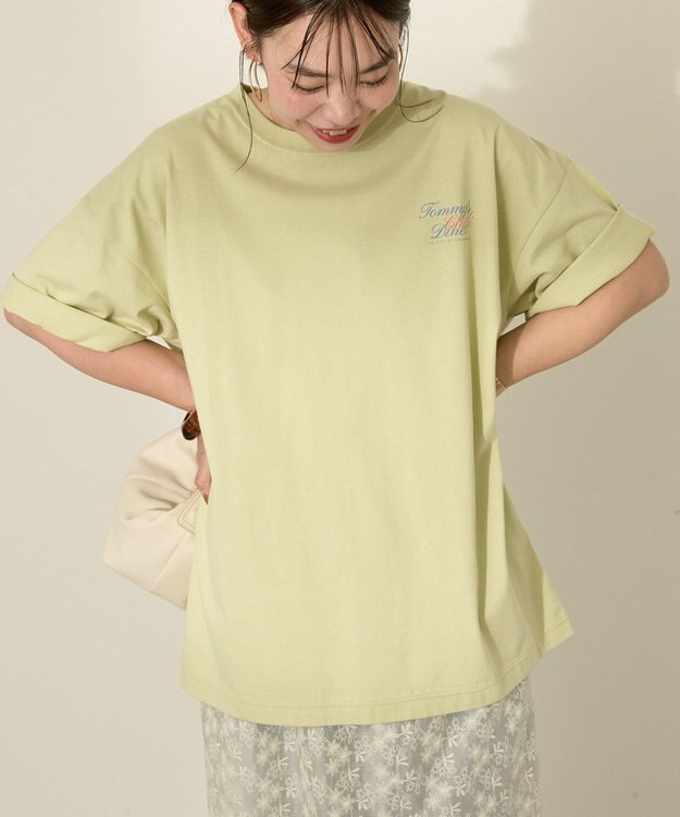 AMERICAN HOLIC バックロゴプリントTシャツ Lime Green
