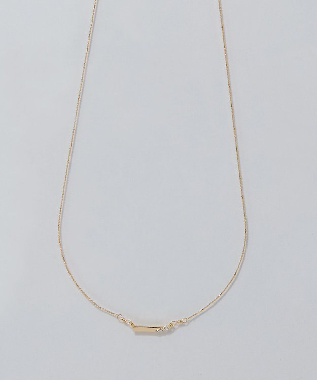 Phoebe 【金属アレルギー対応】ストレートバービジューネックレス　ゴールド ゴールド
