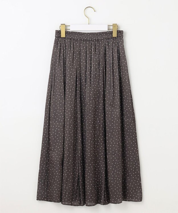 ANY SIS 【洗える】シャイニードットギャザー スカート スレート系