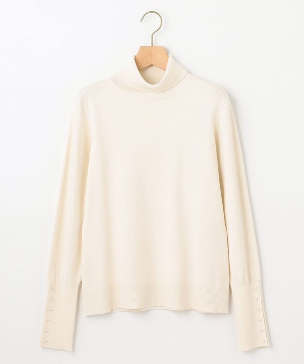 組曲 【WEB限定色あり】ELENA タートルネック ニット パールホワイト系