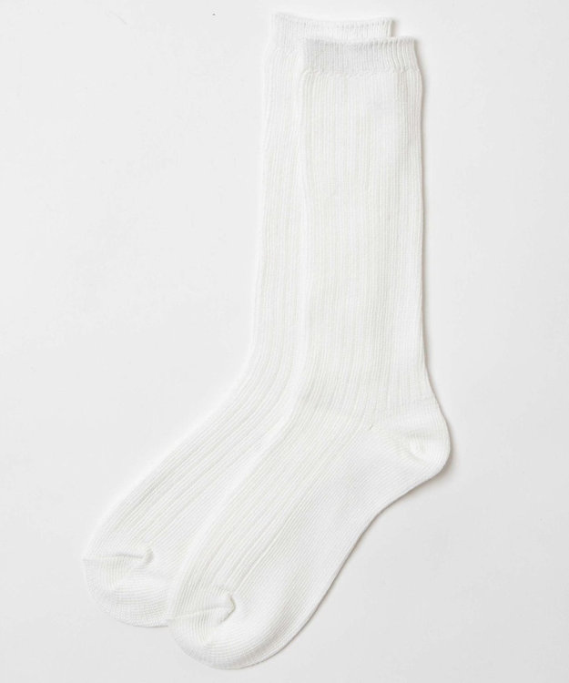 WEGO カラーリブハイソックス ホワイト