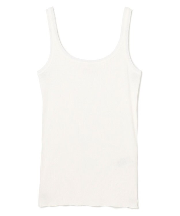 BEIGE， 【BEIGE,ecru/WEB限定・洗える】RIB TOPS /  コットンシルクリブキャミソール White