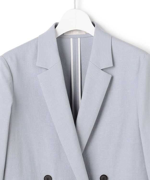 ICB 【先行予約】LooseWeave ダブルブレストジャケット ライトデニム