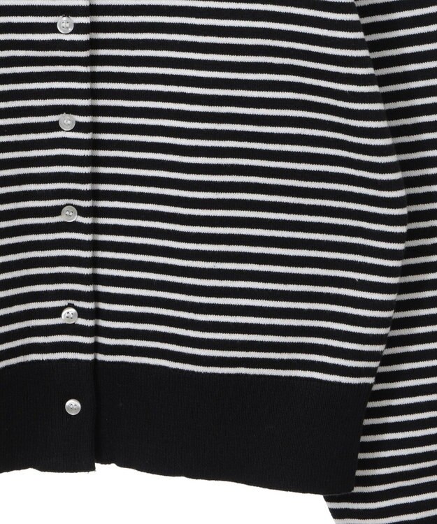 AMERICAN HOLIC クルーネックニットカーディガン Border Black