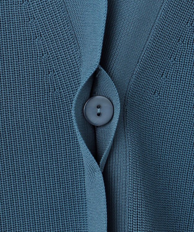 ICB 【洗える】リサイクルポリエステルハイゲージ カーディガン ダルブルー系