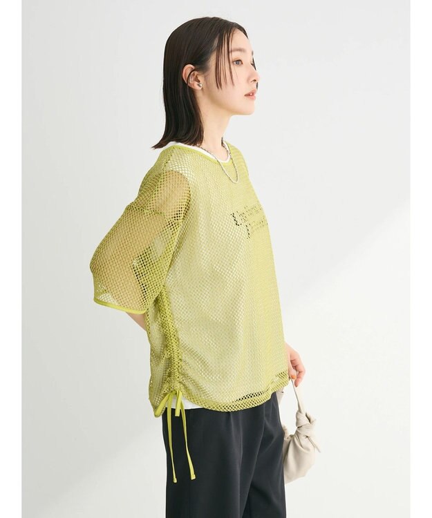 Green Parks ＳＥＴ２点　メッシュ＋ノースリーブロゴプルオーバー Green