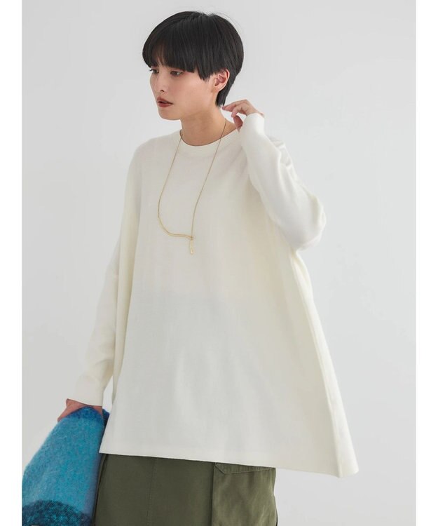 AMERICAN HOLIC バイパチポンチョライクＢＩＧニットチュニック Ivory