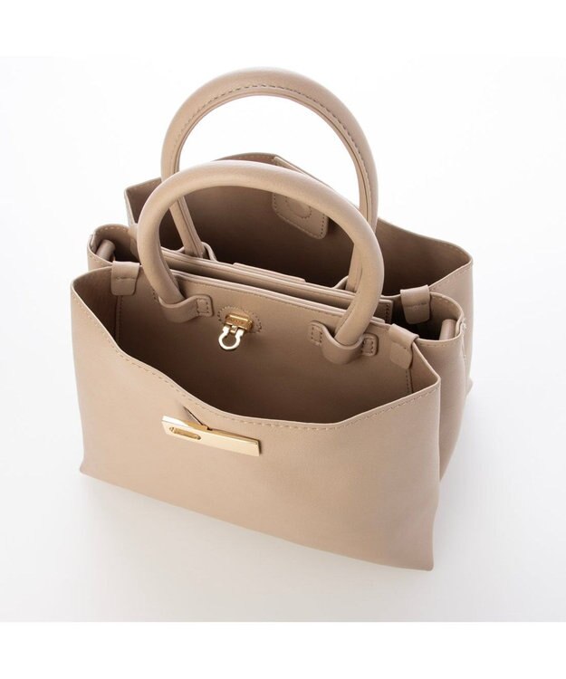 UNBILLION カシュカシュ cachecache / 三層2wayトートバッグ ベージュ