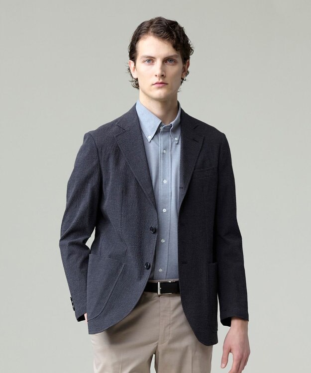 J.PRESS MEN 【WEB・一部店舗限定】ストレッチサッカー ジャケット