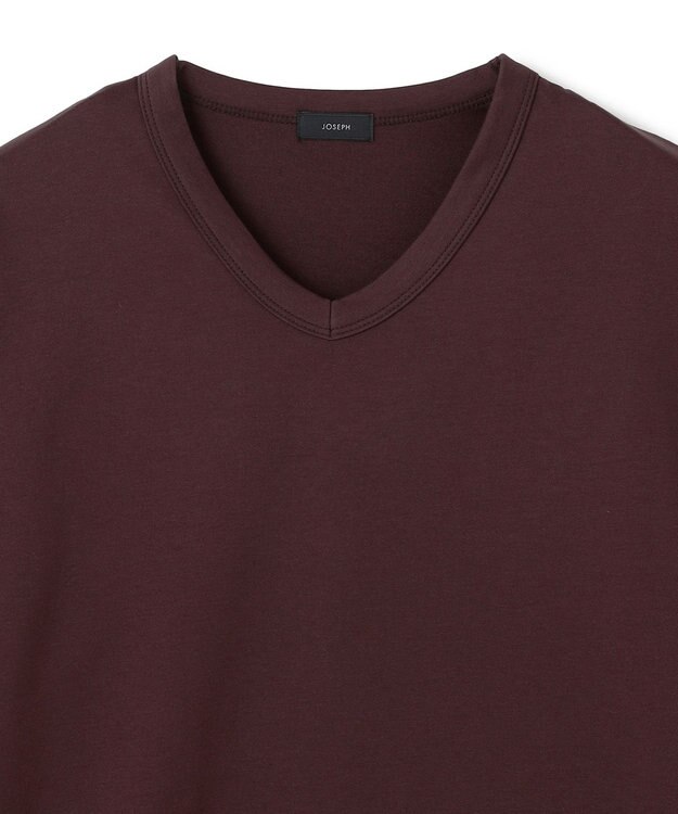 JOSEPH HOMME スビンソフトジャージー　Vネックカットソー ブラウン系