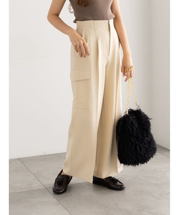 Te chichi カーゴスラックス ライトベージュ